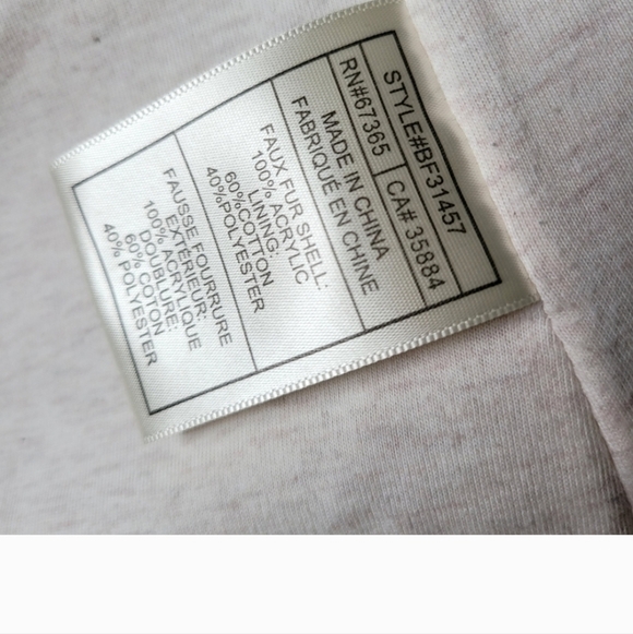 BB Dakota Keith Faux Fur Vest In Outmeal Sz Small - Picture 9 of 10